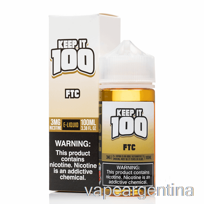 Ftc - Keep It 100 E-liquido - 100ml 0mg Vape Descartable